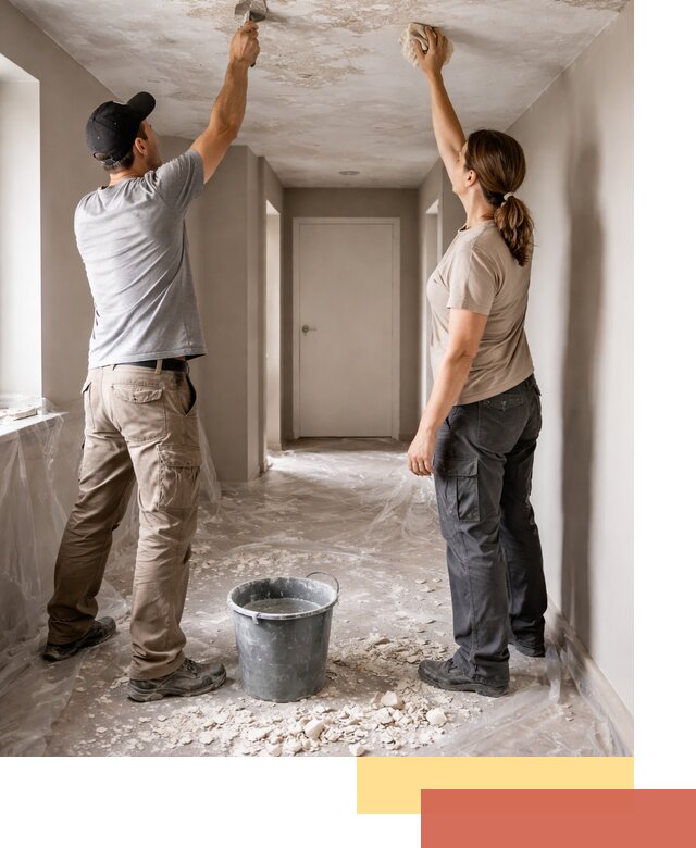 Удаление побелки с потолка в Минусинске — быстро и аккуратно