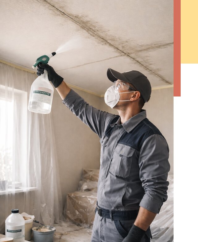 Антисептическая обработка потолка в Минусинске от 2540 руб. | ОТДЕЛОЧНИК-Мнс