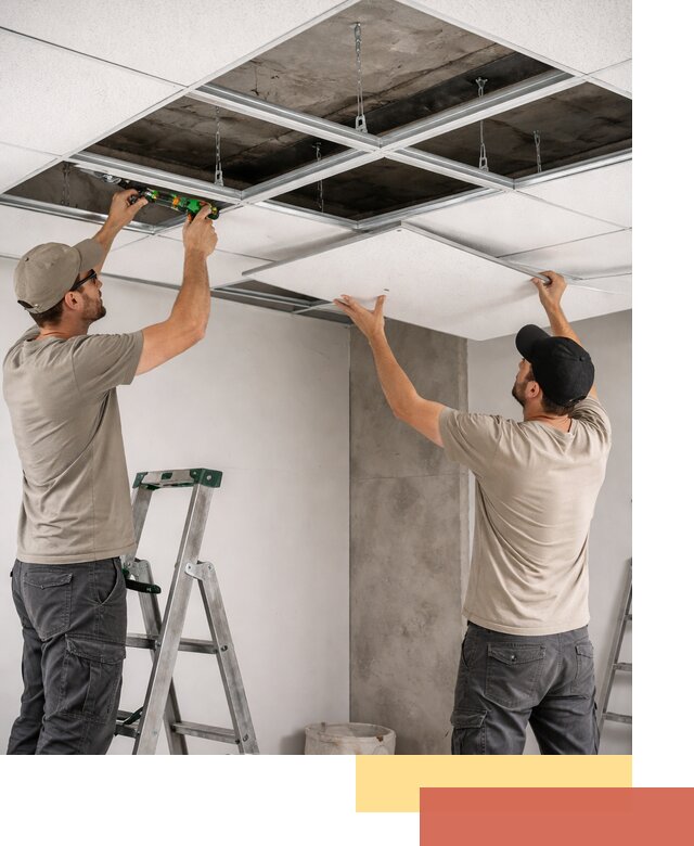 Монтаж потолка Армстронг под ключ в Минусинске