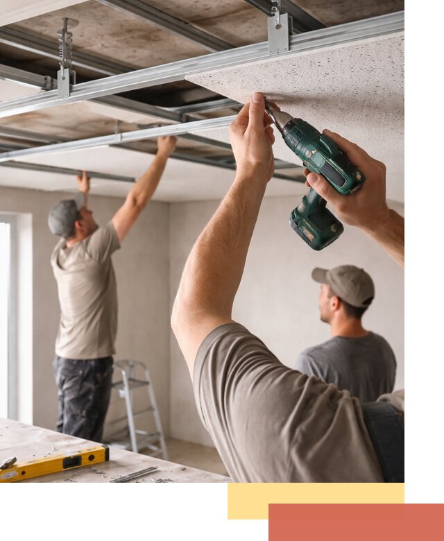 Монтаж акустического потолка в Минусинске под ключ