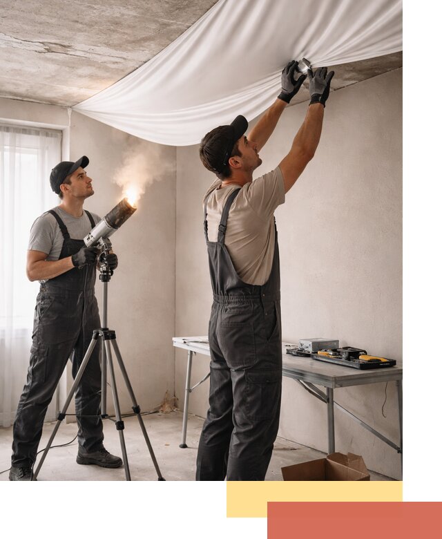 Установка натяжного потолка под ключ в Минусинске