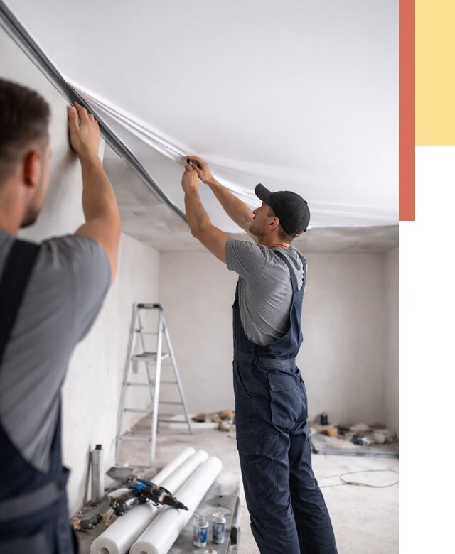 Монтаж матового натяжного потолка в Минусинске от 4572 руб./м² — быстро и недорого | ОТДЕЛОЧНИК-Мнс