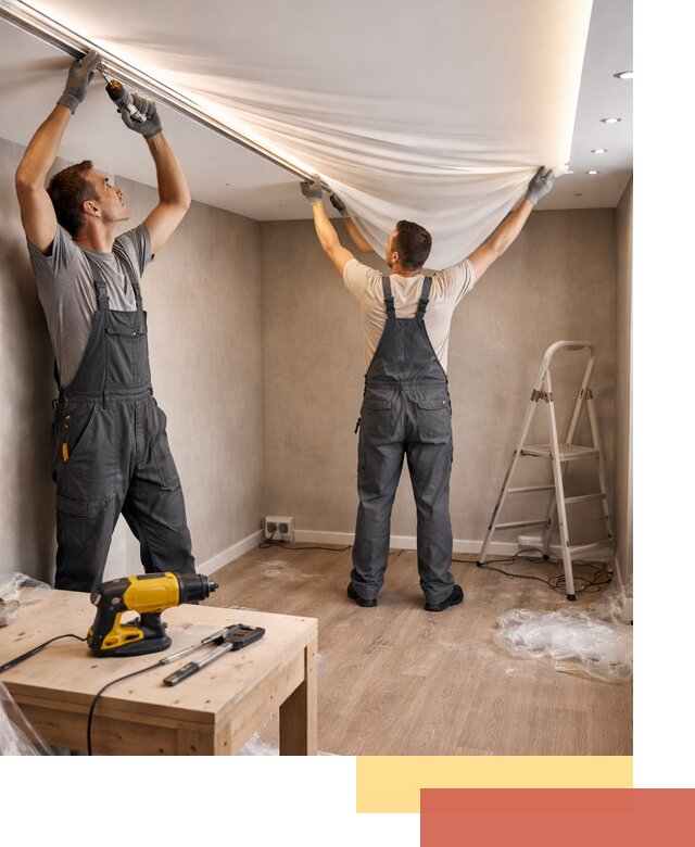 Монтаж натяжного потолка с подсветкой в Минусинске цена и сроки