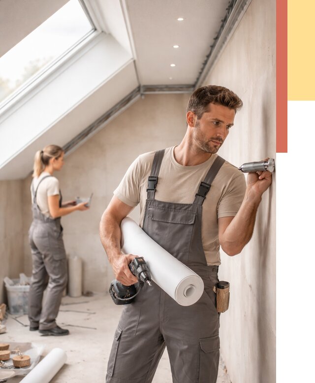 Монтаж натяжного потолка на мансарде в Минусинске от 3556 руб. | ОТДЕЛОЧНИК-Мнс