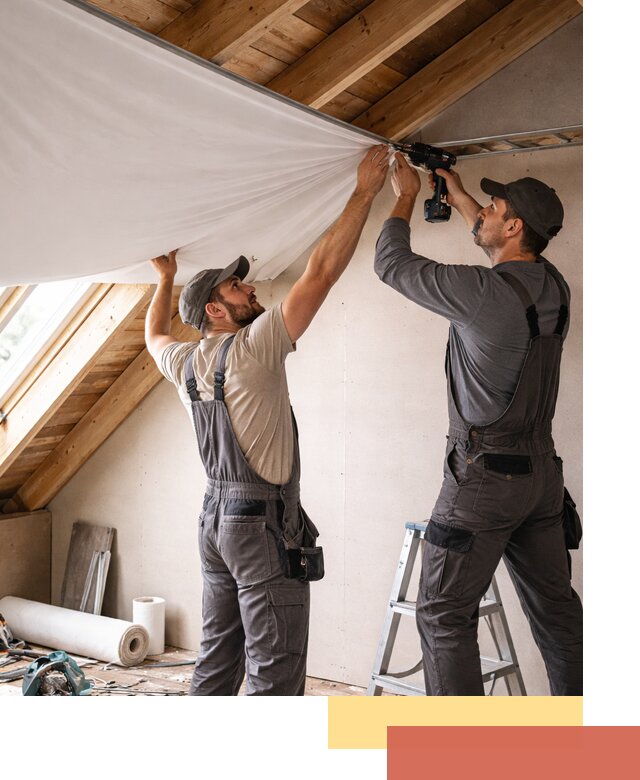 Монтаж натяжного потолка в мансарде в Минусинске