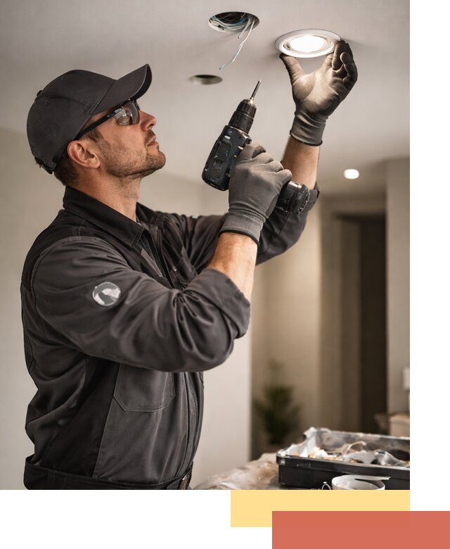 Установка точечных светильников в натяжной потолок в Минусинске