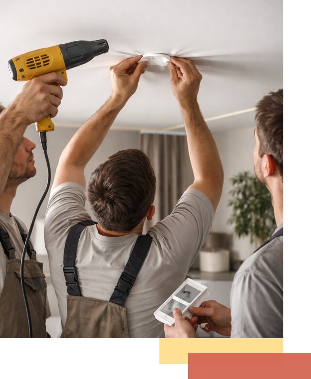 Ремонт прокола полотна натяжного потолка в Минусинске