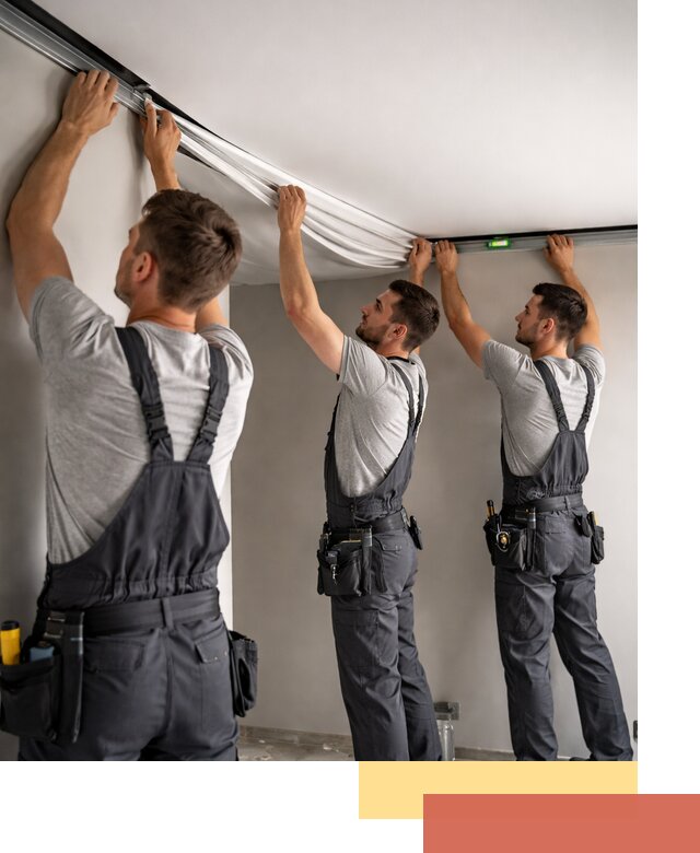 Теневые натяжные потолки в Минусинске: монтаж и отделка быстро и качественно