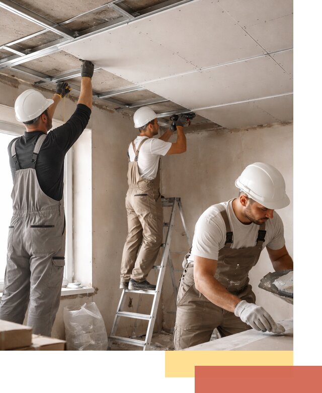 Одноуровневый потолок из гипсокартона в Минусинске — монтаж и отделка