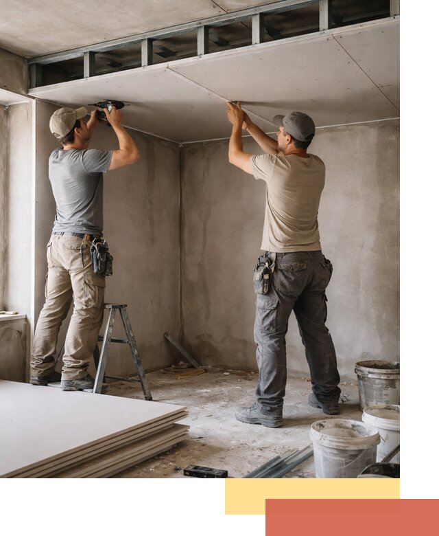 Короб из гипсокартона на потолке под ключ в Минусинске