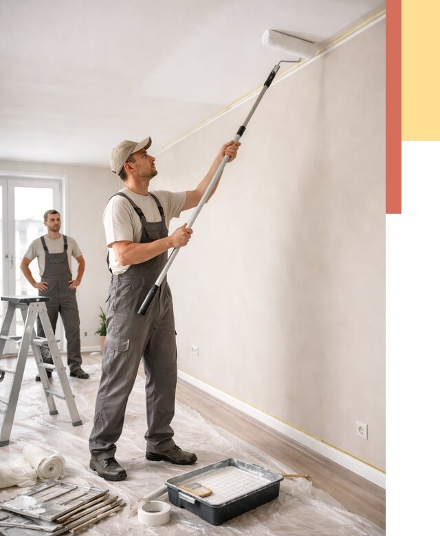 Покраска потолка из гипсокартона в Минусинске от 4572 руб./м2 — услуги под ключ | ОТДЕЛОЧНИК-Мнс