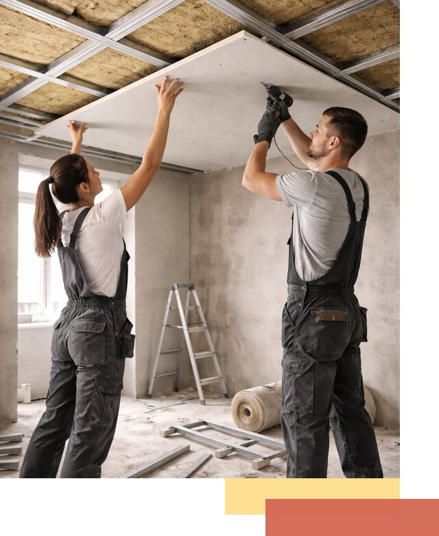 Звукоизоляция потолка из ГКЛ в Минусинске профессионально и надежно