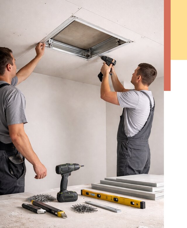 Установка люка в потолок ГКЛ в Минусинске от 2540 руб. под ключ | ОТДЕЛОЧНИК-Мнс