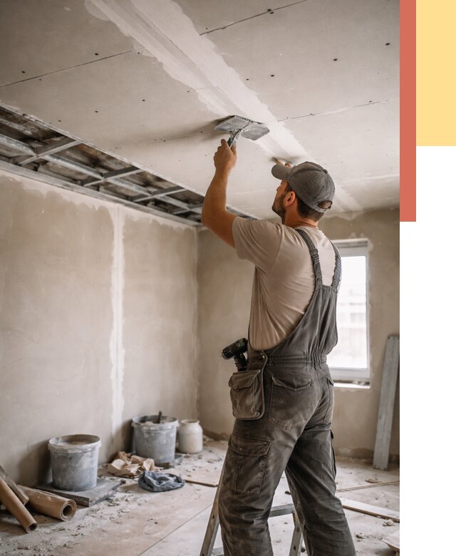 Ремонт потолка из гипсокартона в Минусинске от 660 руб./м² — быстро и недорого | ОТДЕЛОЧНИК-Мнс