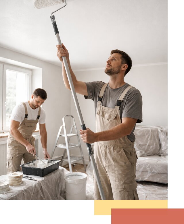 Покраска потолка водоэмульсионной краской в Минусинске