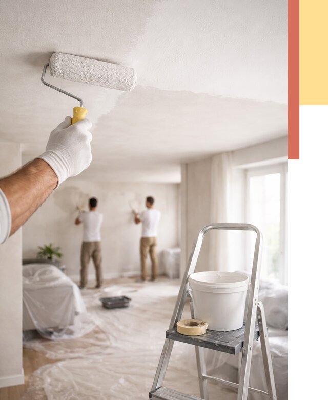 Покраска потолка акриловой краской в Минусинске от 2540 руб. | ОТДЕЛОЧНИК-Мнс