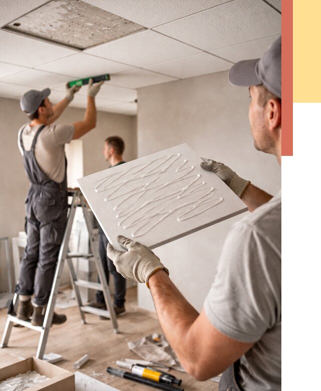 Монтаж потолочной плитки в Минусинске от 4572 руб. — быстро и недорого | ОТДЕЛОЧНИК-Мнс