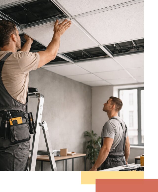 Монтаж потолочной плитки в Минусинске качественно и в срок