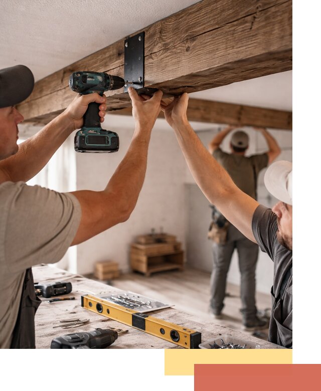 Монтаж декоративных потолочных балок в Минусинске