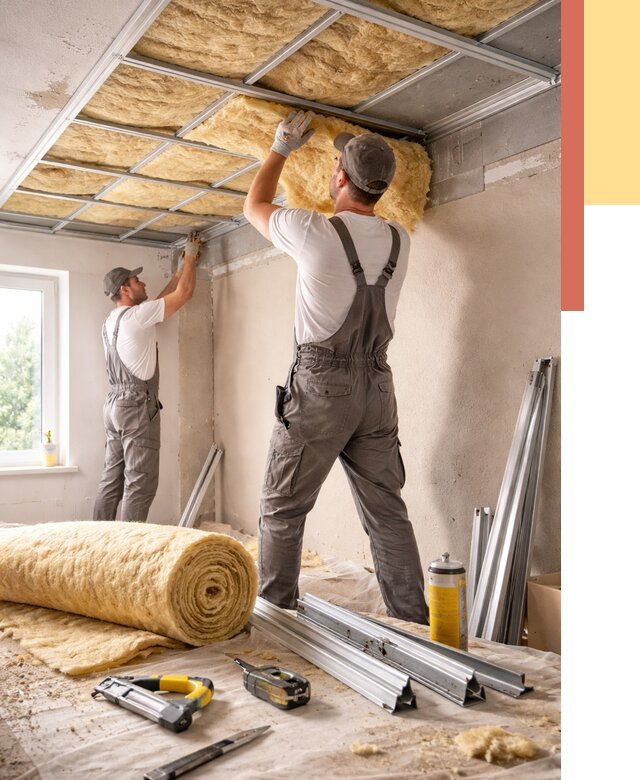 Утепление потолка в Минусинске от 7316 руб/м2 — недорого, быстро, под ключ | ОТДЕЛОЧНИК-Мнс