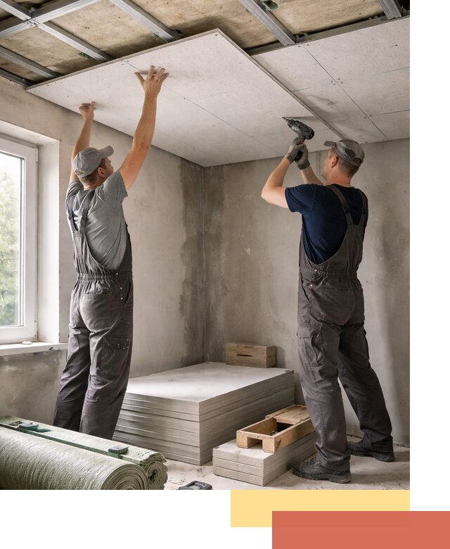 Шумоизоляция потолка панелями ЗИПС в Минусинске